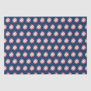 Papier Mousseline Patriotique Noël Holiday USA Drapeau Motif Art