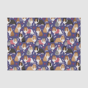 Papier Mousseline Patriotique Sheltie Shetland Sheepdog