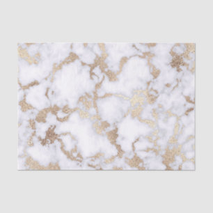Papier Mousseline Pattern de Chic White Gold Foil