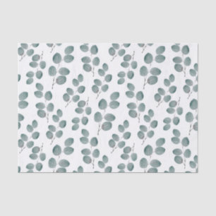 Papier Mousseline Pattern de Watercolor Silver Dollar Eucalyptus Lea