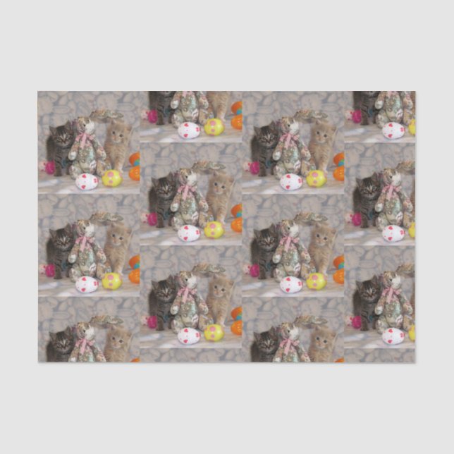 Papier Mousseline Patton et tampons - Papier de tissus de chats (Recto)