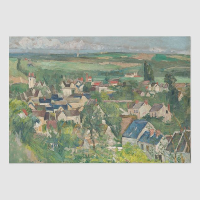 Papier Mousseline Paul Cezanne - Auvers, Vue panoramique (Recto)