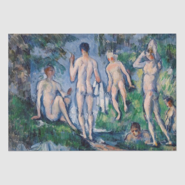Papier Mousseline Paul Cezanne - Groupe des Bathères (Recto)