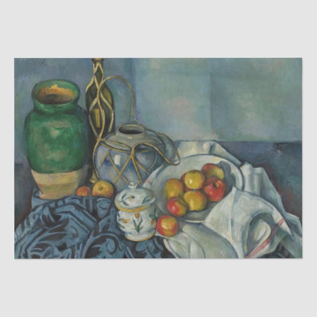 Papier Mousseline Paul Cezanne - Vie morte avec pommes (Recto)