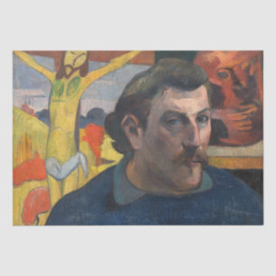 Papier Mousseline Paul Gauguin - Autoportrait avec Christ Jaune