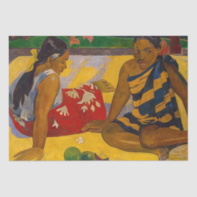 Papier Mousseline Paul Gauguin - Femmes tahitiennes / Parau Api (Recto)