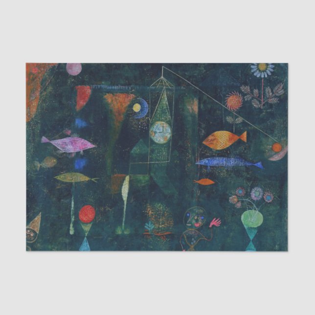 Papier Mousseline Paul Klee Fish Magic Peinture Abstraite Art graphi (Recto)