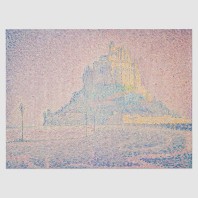 Papier Mousseline Paul Signac - Mont Saint Michel Fog et Soleil (Recto)