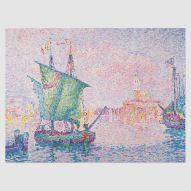 Papier Mousseline Paul Signac - Venise, Le Nuage Rose (Recto)
