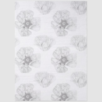Papier Mousseline Pavot noir et blanc