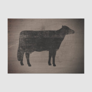 Papier Mousseline Pays mignon de style rustique de silhouette de