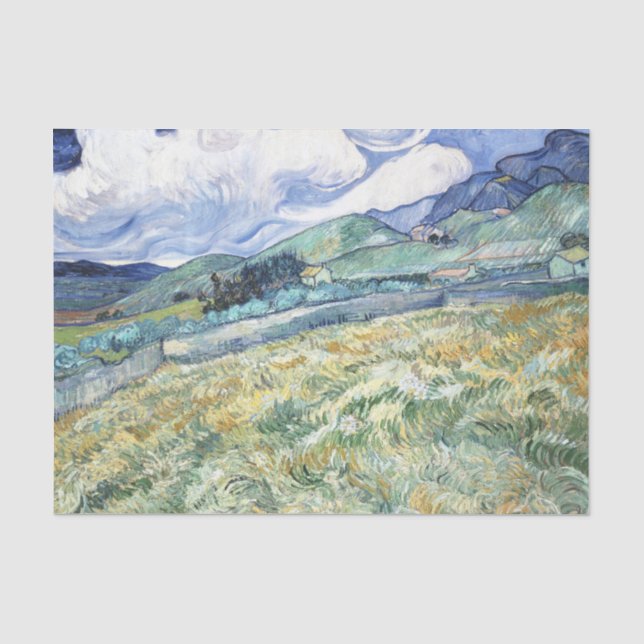 Papier Mousseline Paysage de Van Gogh de Saint-Rémy (Recto)