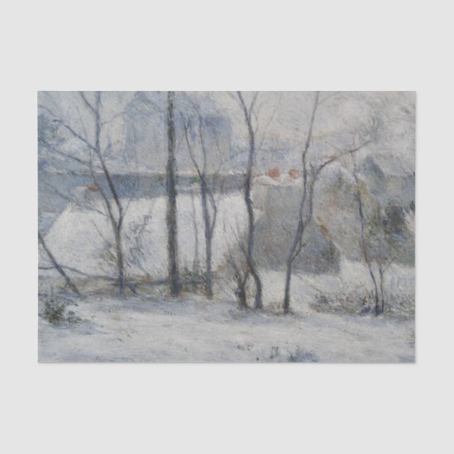 Papier Mousseline Paysage d'hiver (par Paul Gaugin) (Recto)