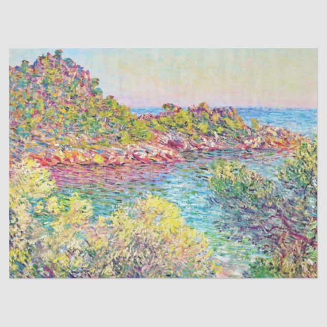 Papier Mousseline Paysage près de Monte Carlo (par Claude Monet) (Recto)