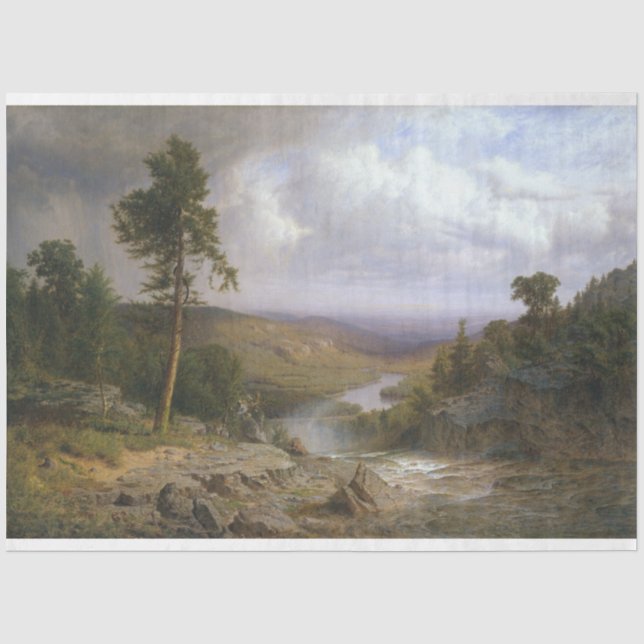 Papier Mousseline Paysage vintage du Tennessee (Recto)