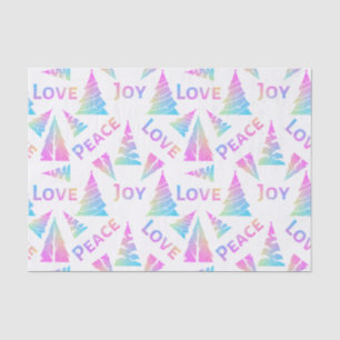 Papier Mousseline Peace Jove Love Christmas Tree Tissue Paper