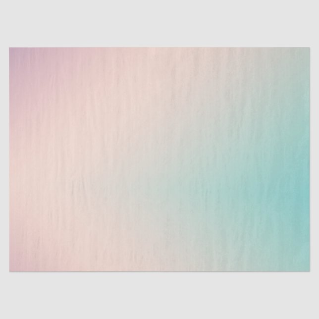 Papier Mousseline Peach Aqua Tie Dye Ombre (Recto)