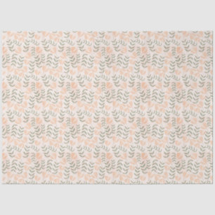 Papier Mousseline Peach Cute Floral Pastels