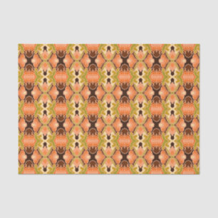 Papier Mousseline Peach Fuzz Boho Shabby Chic géométrique Art Abstra