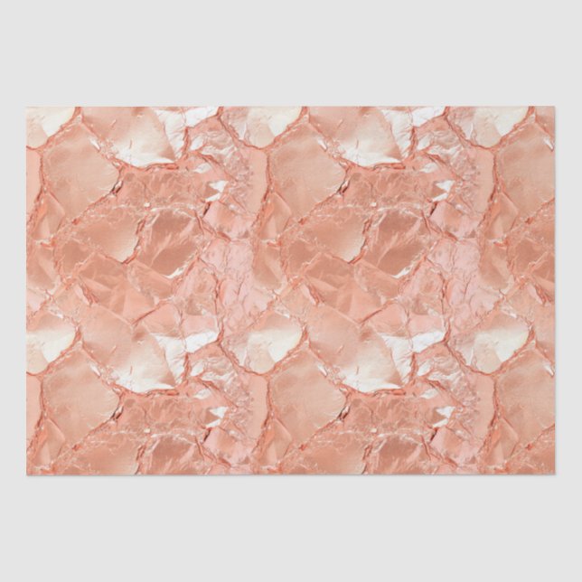 Papier Mousseline Peach Rose rose or Glam (Recto)