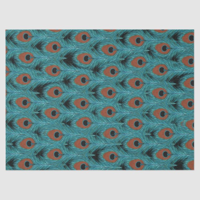 Papier Mousseline Peacock Feather Art Peacocks Plumes Artwork (Recto)