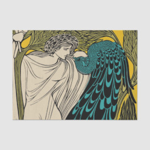 Papier Mousseline Peacock Fine Art Bird Nouveau