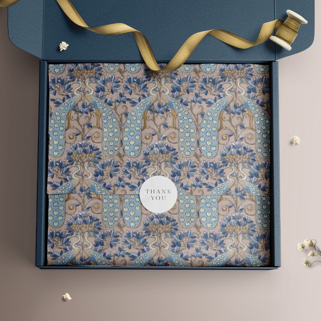 Papier Mousseline Peacock Motif par Eugène Samuel Grasset Tissue Pap (Créateur téléchargé)