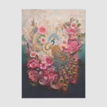 Peacock Paradise: Ornate Floral & Feather Art