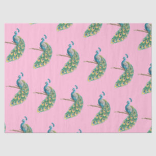 Papier Mousseline Peacock Series Design 3 papier Tissu rose