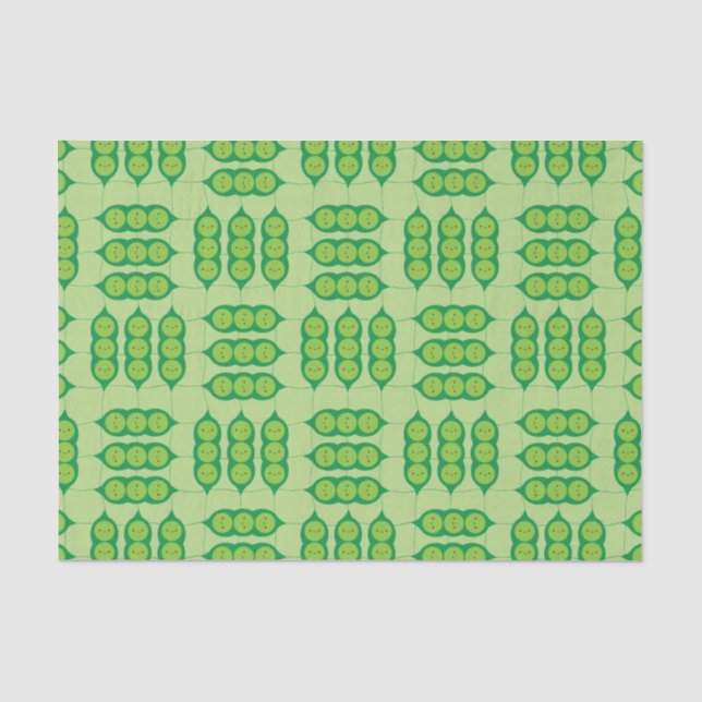 Papier Mousseline Peapods heureux (Recto)