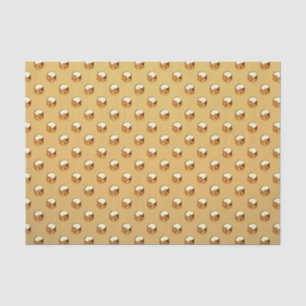 Papier Mousseline PEARLS EN OR PURE Motif + votre texte / photo