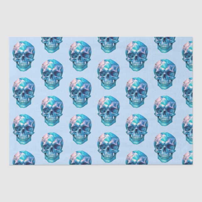 Papier Mousseline Peau bleu violet bleu clair Halloween (Recto)