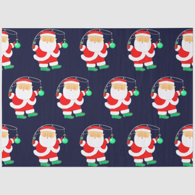 Papier Mousseline Pêche des Fêtes de Noël (Recto)