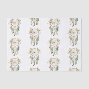 Papier Mousseline Pêcher Floral Green Dream Catcher Anniversaire