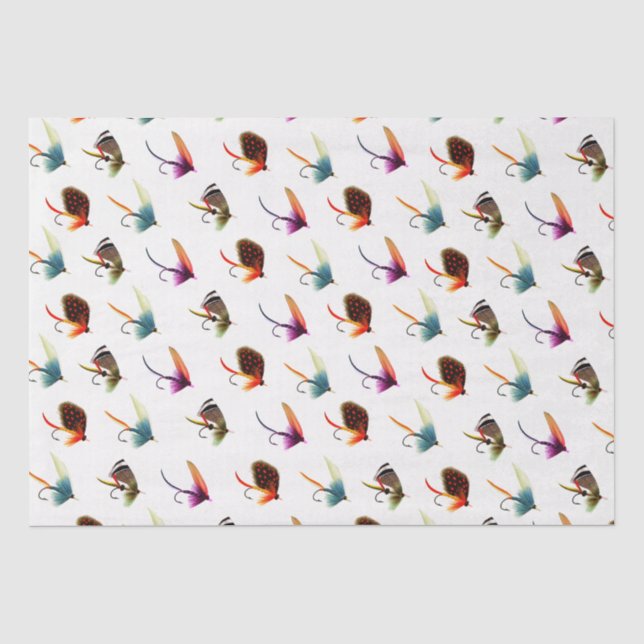 Papier Mousseline Pêcheur Mouche (Recto)