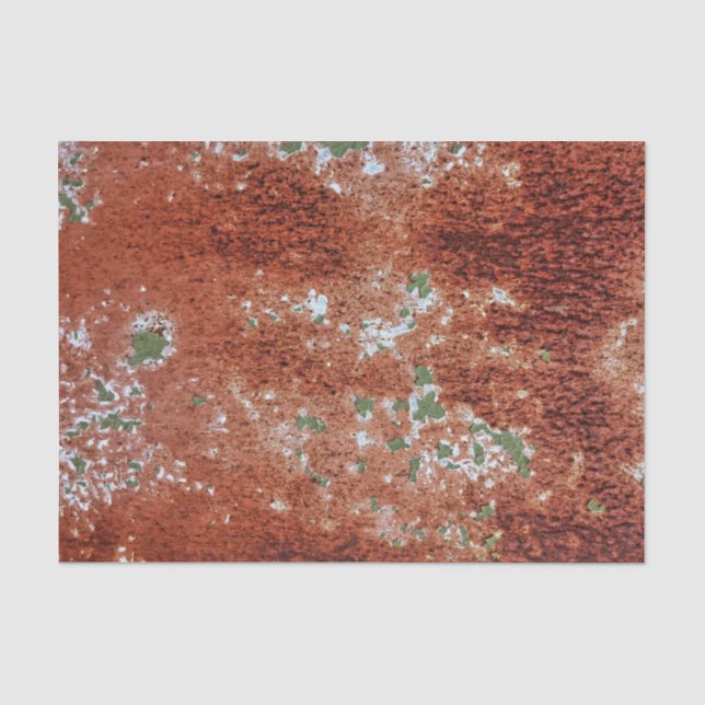 Papier Mousseline Peinture à écailles vertes Métal rouillé Motif 2 (Recto)