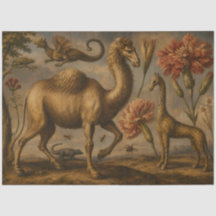 Peinture à l'huile animale botanique fantaisiste v
