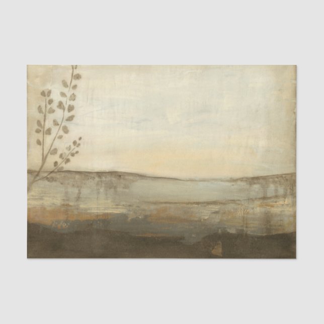 Papier Mousseline Peinture à l'huile de paysage moderne Sunset (Recto)