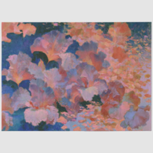 Papier Mousseline Peinture à l'huile impressionniste florale Rose et