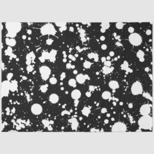 Papier Mousseline Peinture à peinture noire et blanche