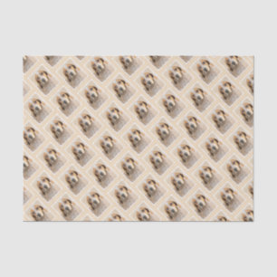Papier Mousseline Peinture américaine anglaise sur pilon - Chien Art