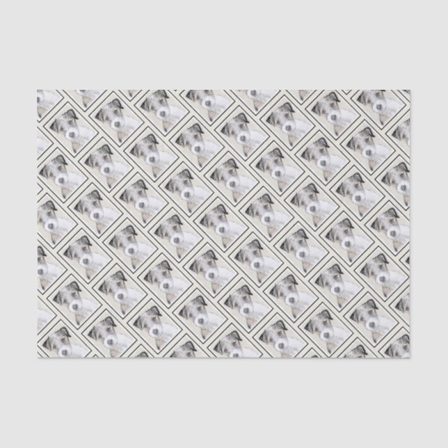 Papier Mousseline Peinture approximative de Russell Terrier - art (Recto)
