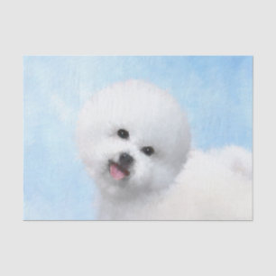 Papier Mousseline Peinture Bichon Frise - Cute Original Chien Art