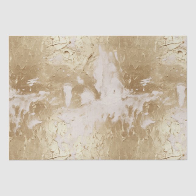 Papier Mousseline Peinture blanche en or glam (look) (Recto)