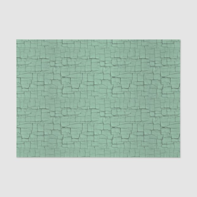 Papier Mousseline Peinture bleu-vert de craquement (Recto)