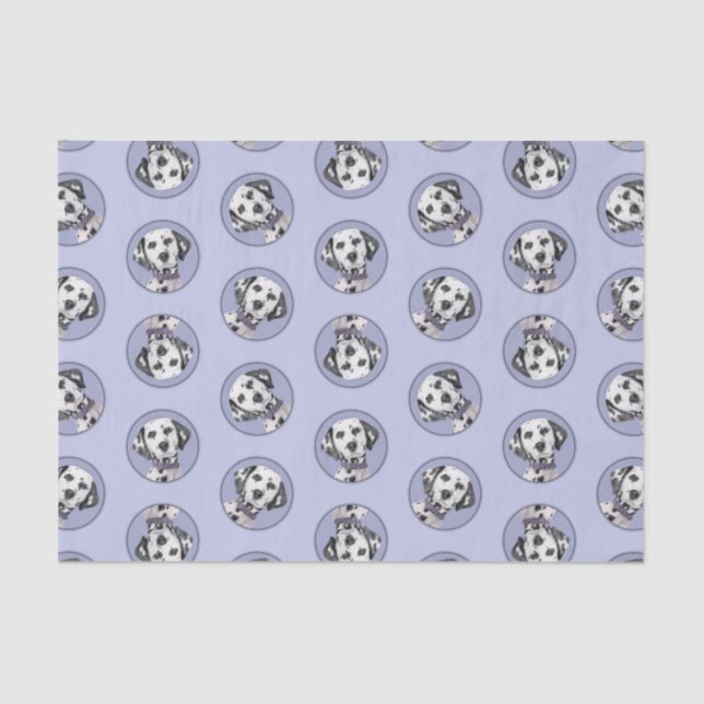 Papier Mousseline Peinture Dalmatienne Spotted Jote Original Chien A (Recto)