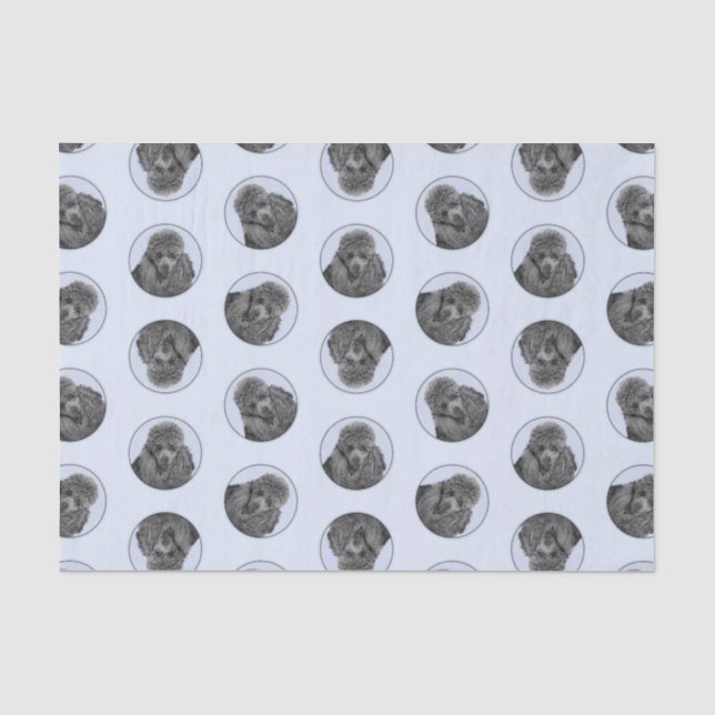 Papier Mousseline Peinture de caniche Miniature jouet animal de comp (Recto)