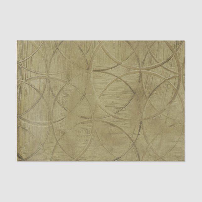 Papier Mousseline Peinture des cercles liés par Jennifer Goldberger (Recto)