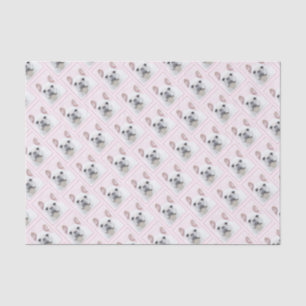 Papier Mousseline Peinture française de Bulldog (Crème/Blanc)