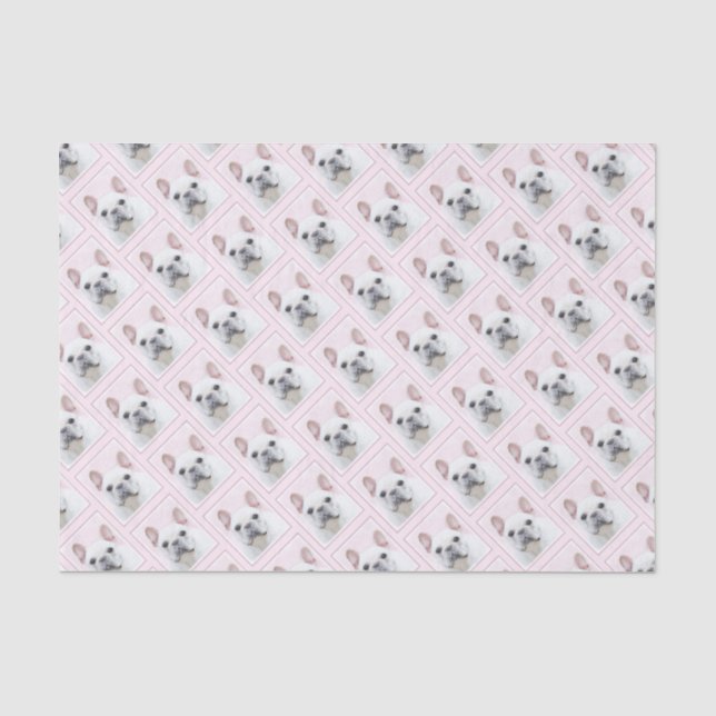 Papier Mousseline Peinture française de Bulldog (Crème/Blanc) (Recto)